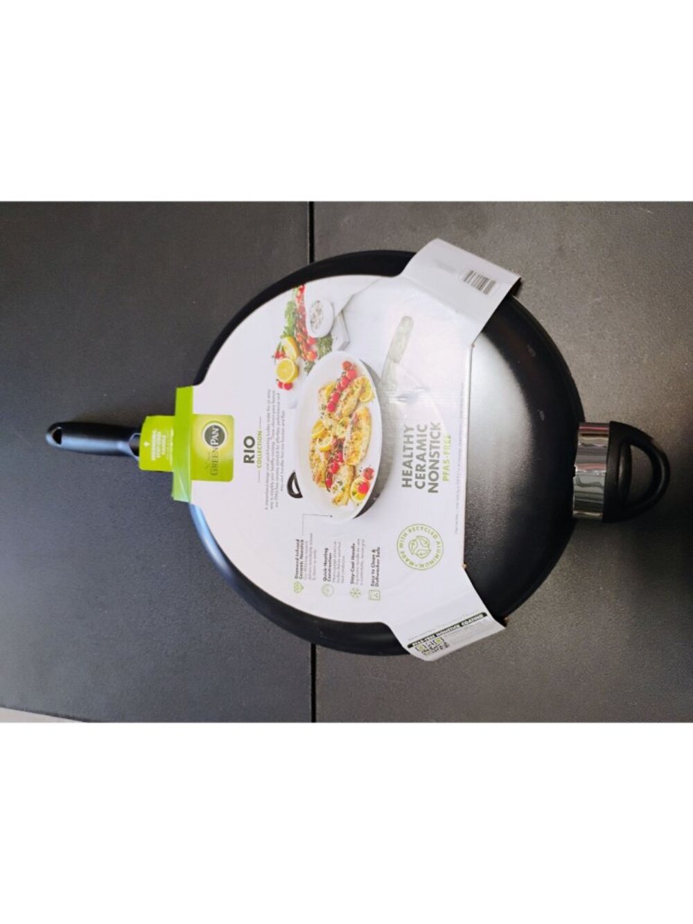 GreenPan Rio 13.5 Inch Nonstick Frypan With Ceramic Coating - Picture 2 of 10